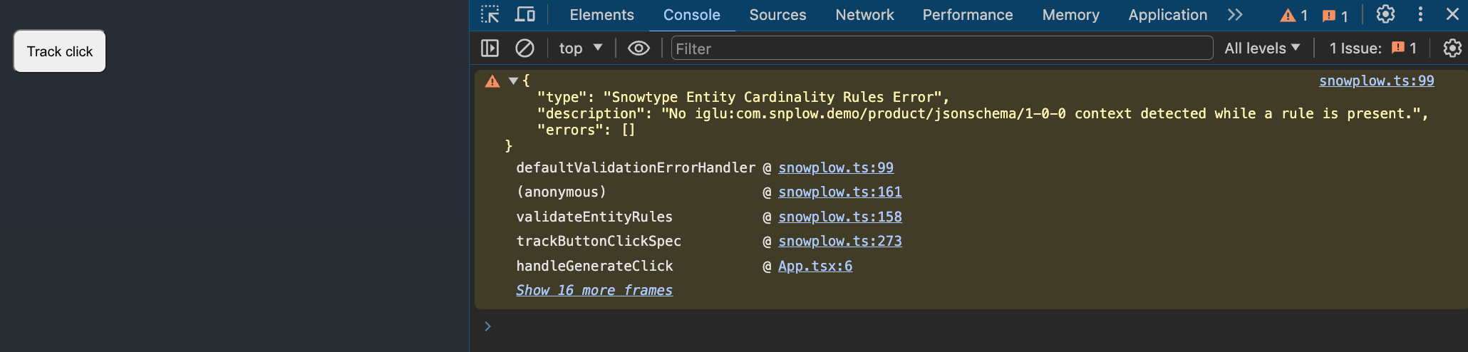 empty cardinality validation browser example