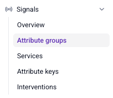 Console Signals navigation options