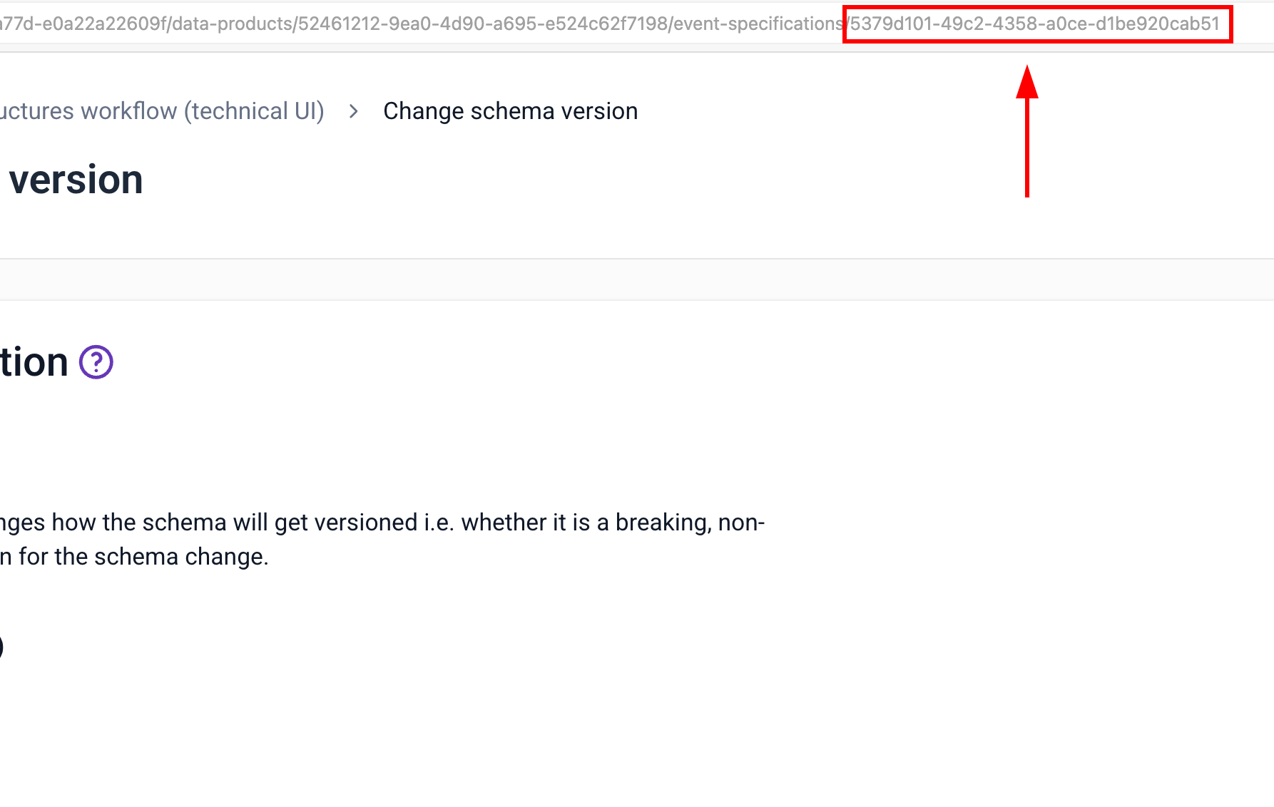 event specification id